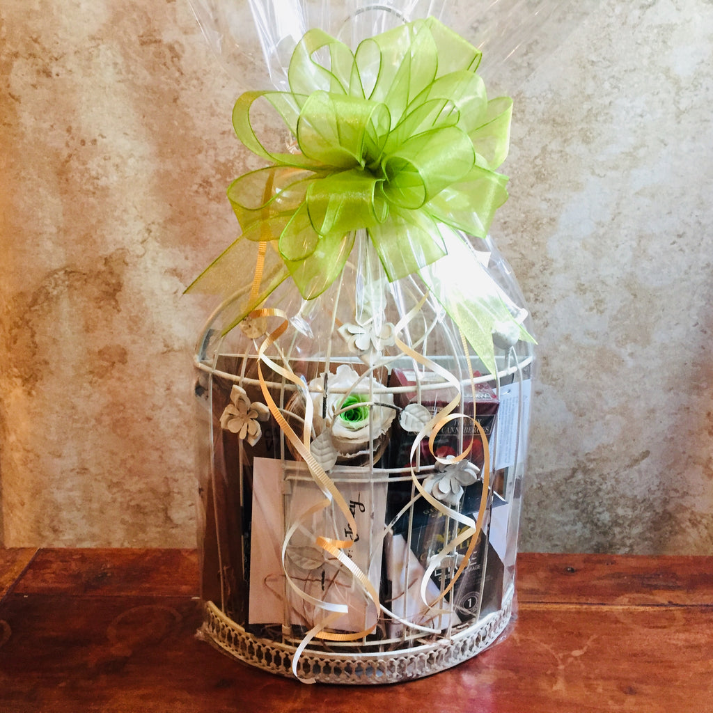 Rustic Mirror Gift Basket from Basket Revolution