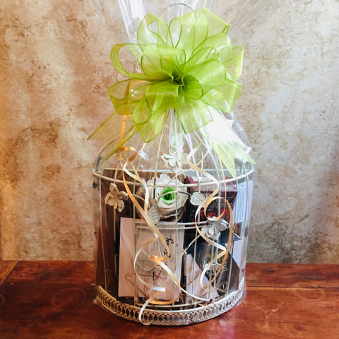Rustic Mirror Gift Basket from Basket Revolution
