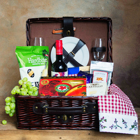 Basket Revolution Gourmet Picnic Willow Gift Basket Vancouver for 2 people -