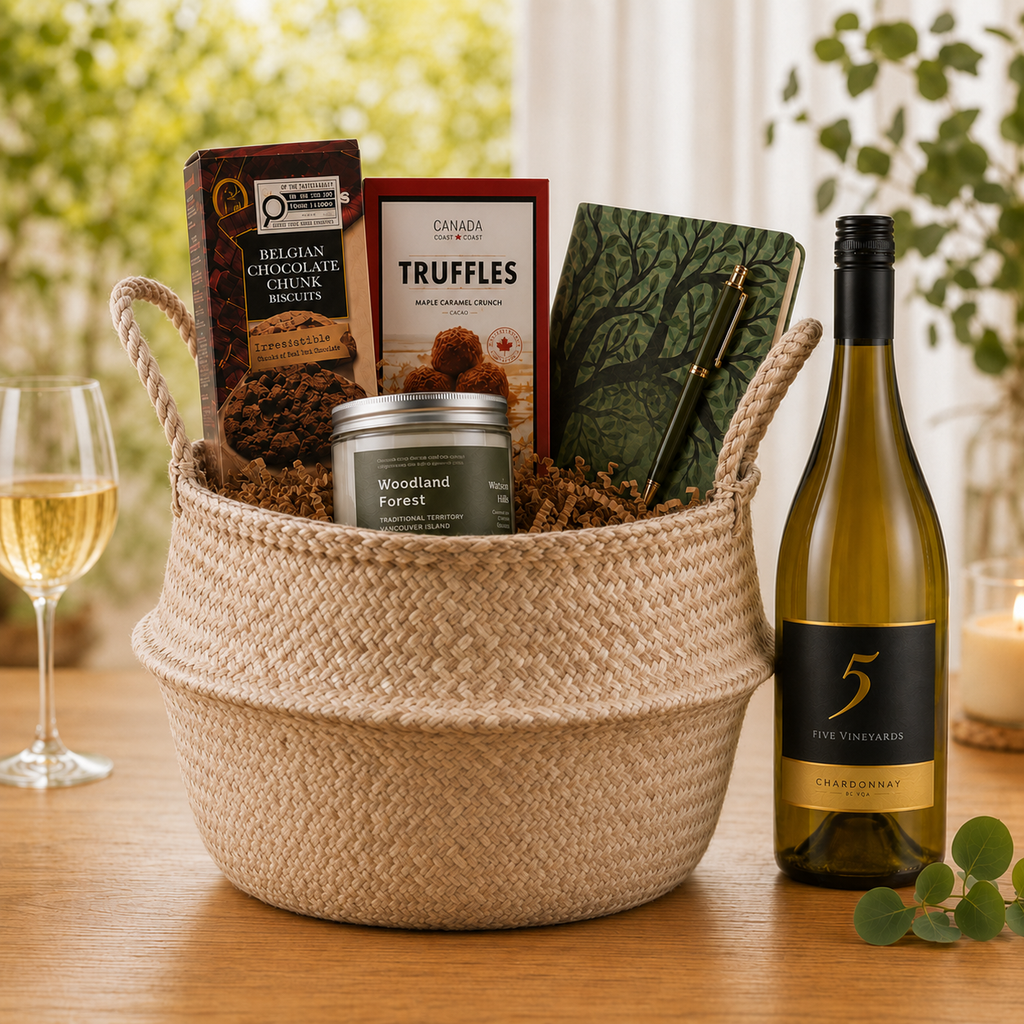 A Night In Gift Basket with Wine & Candle | Vancouver