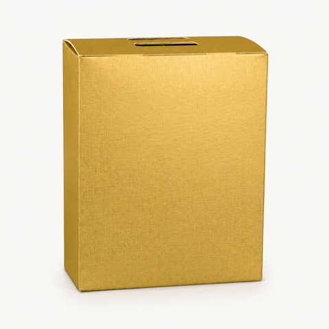 Gold European presentation box for custom gift baskets